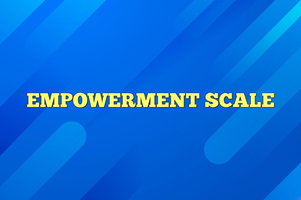 empowerment scale