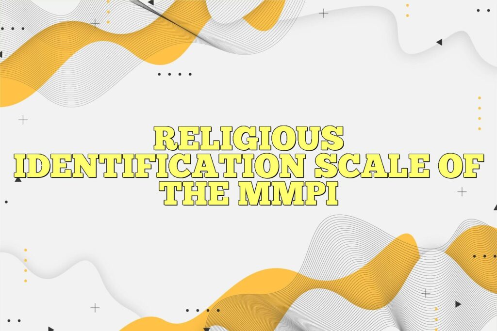 religious identification scale of the mmpi