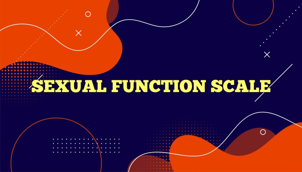 sexual function scale