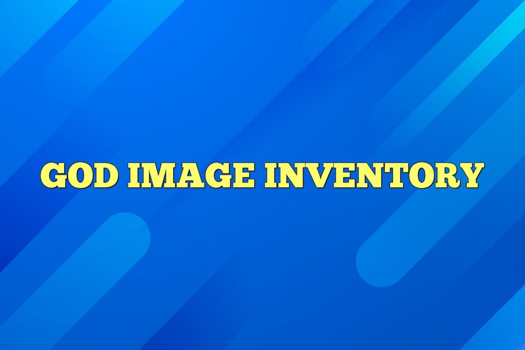god image inventory