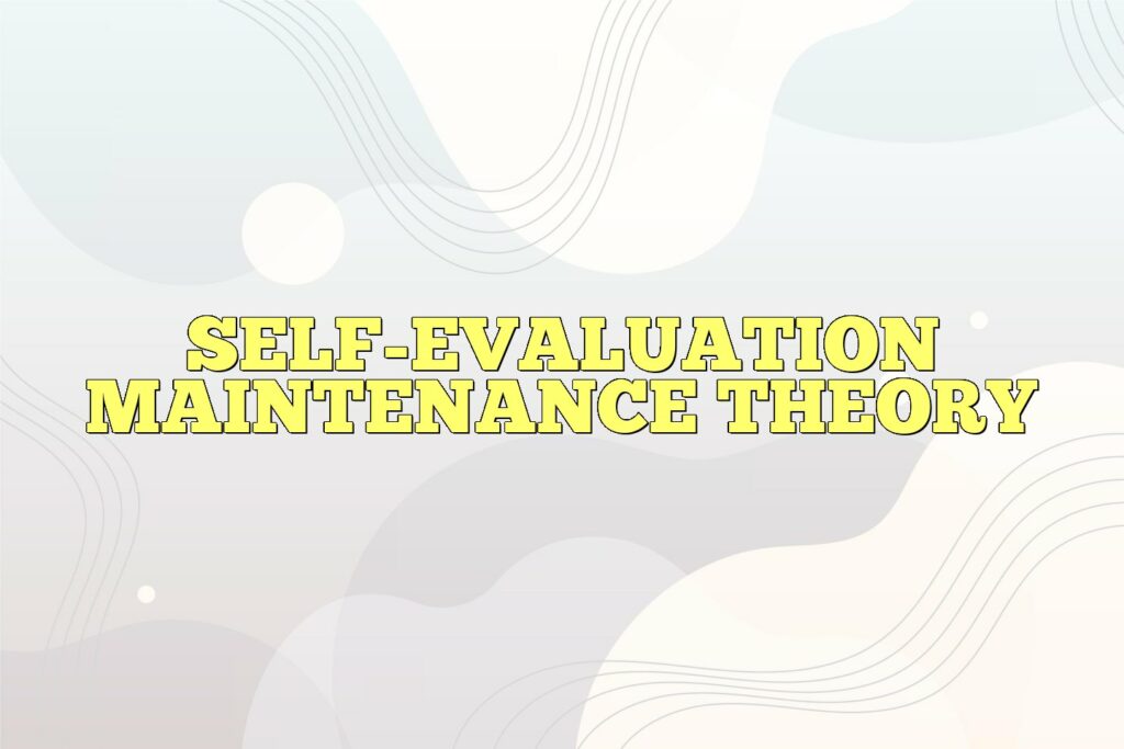 self evaluation maintenance theory