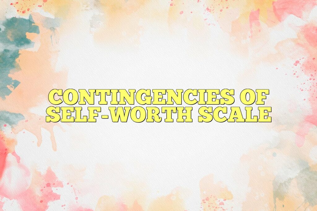contingencies of self worth scale