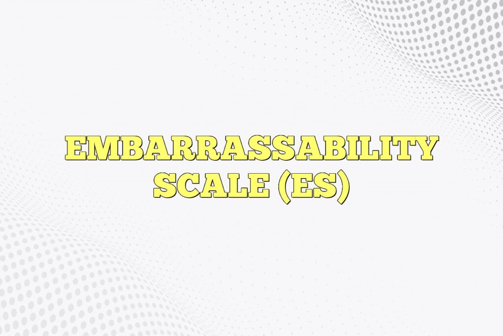 embarrassability scale es