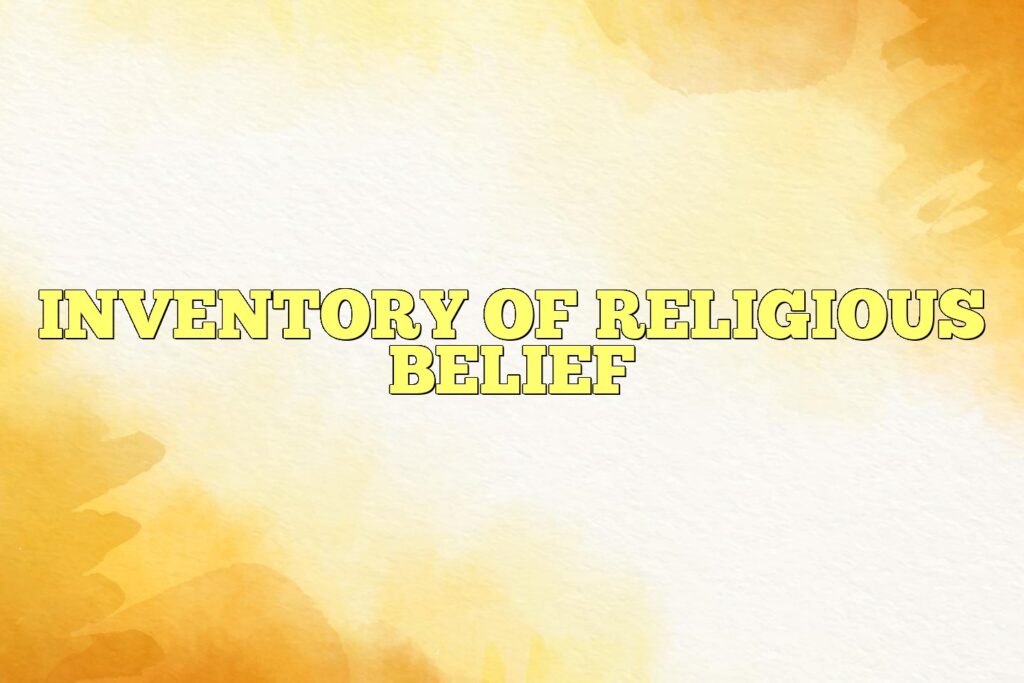 inventory of religious belief