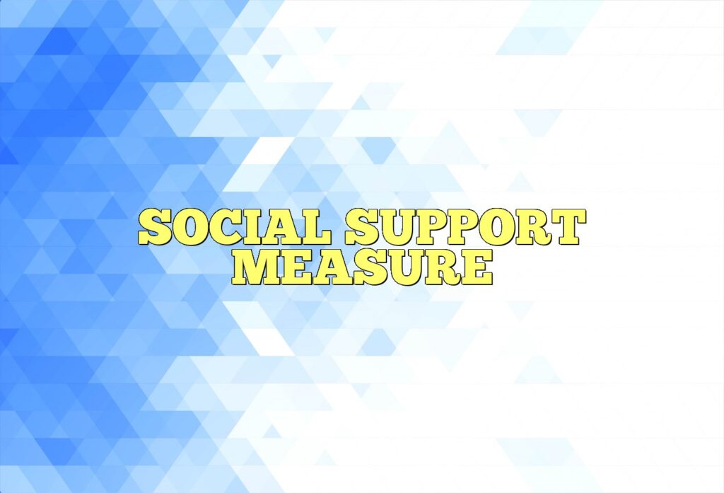social support measure