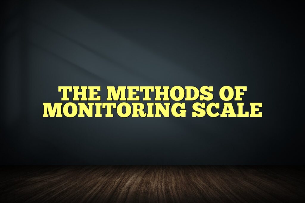 The Methods Of Monitoring Scale