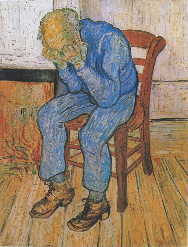 Van Gogh Trauernder alter Mann Depression Psynso