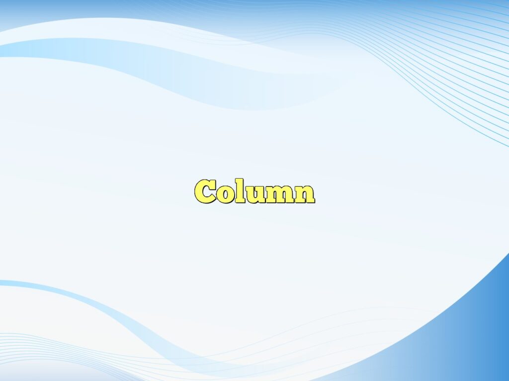 Column Definition & Meaning