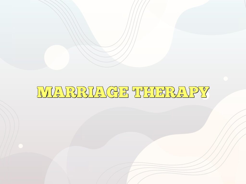 marriage therapy