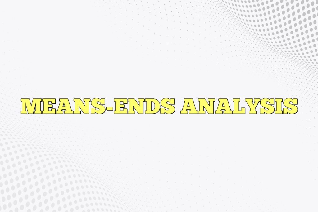 means ends analysis