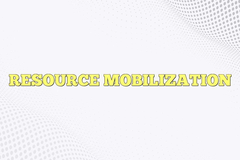 resource mobilization