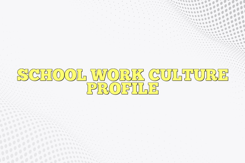 school work culture profile