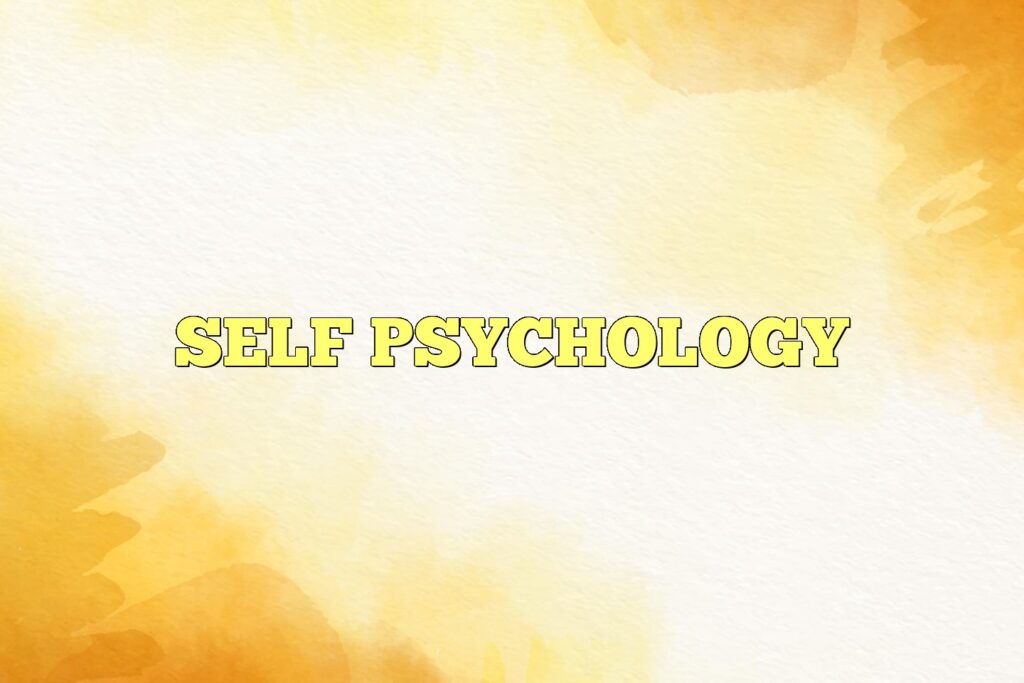 self psychology