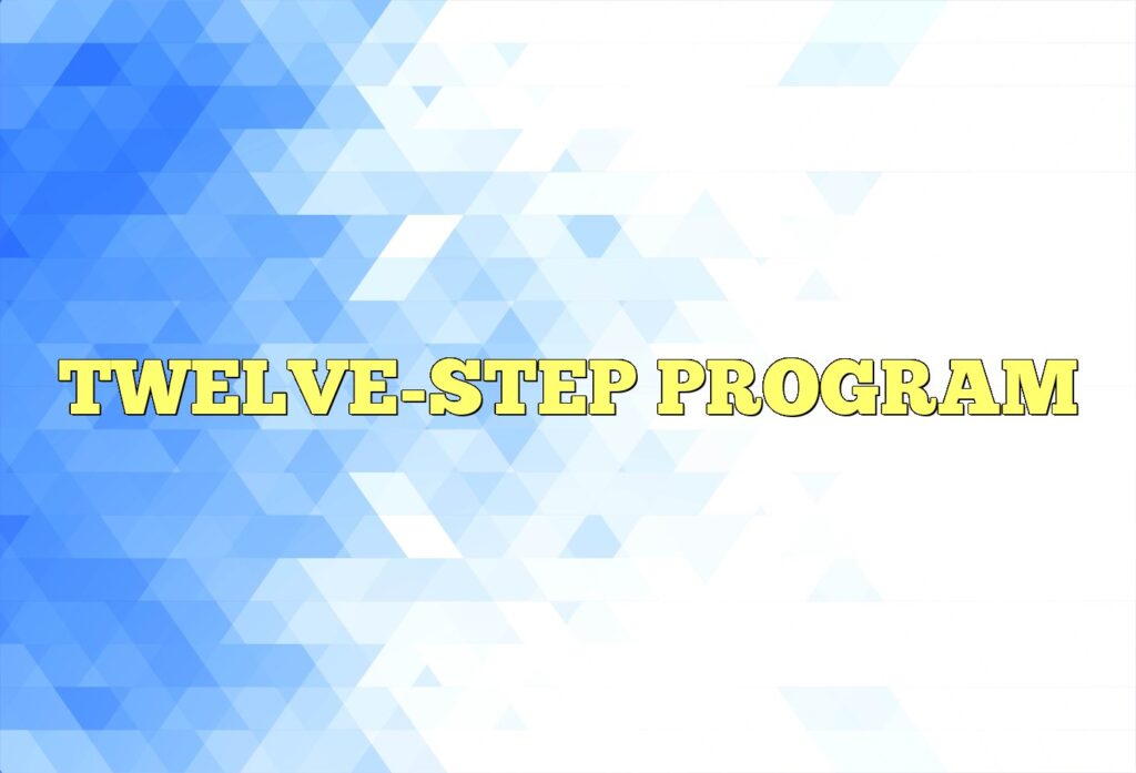 twelve step program