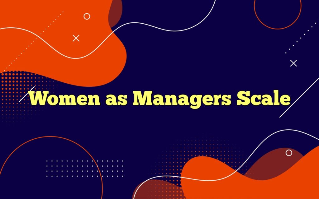 women as managers scale