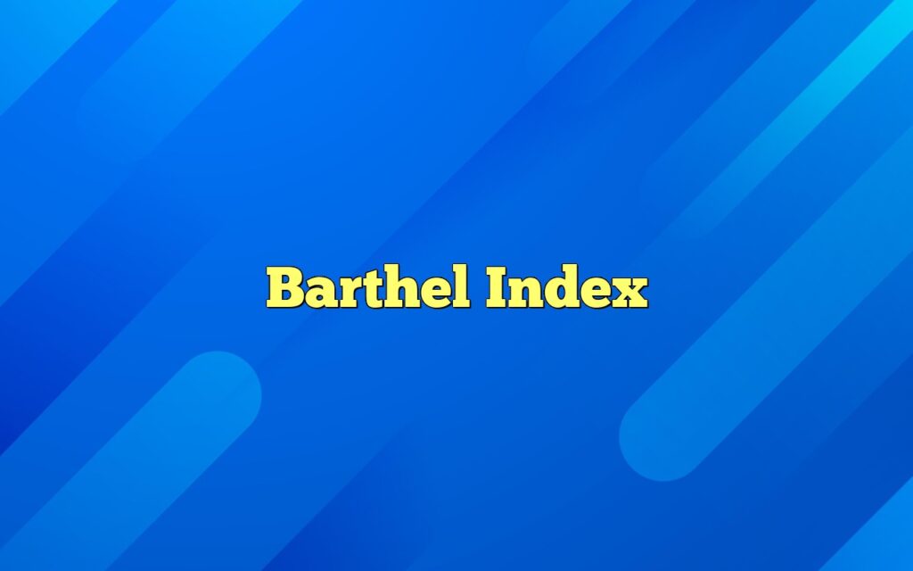 barthel index