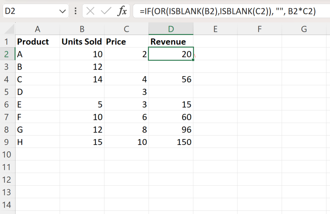 Excel keep cell blank until data is entered in