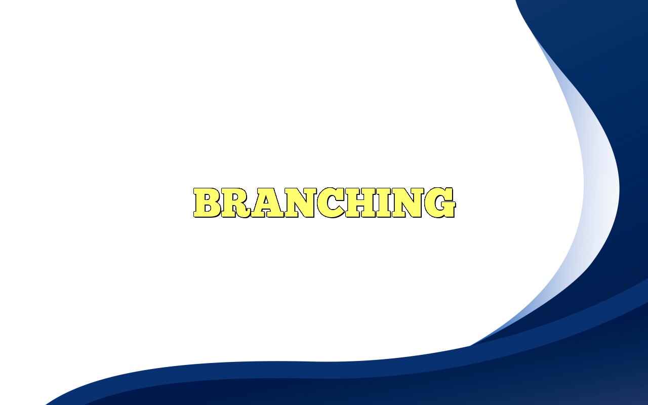 BRANCHING Definition & Meaning