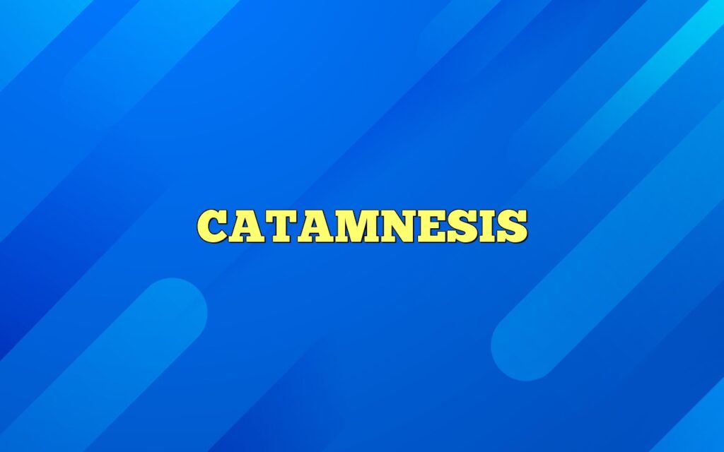 catamnesis