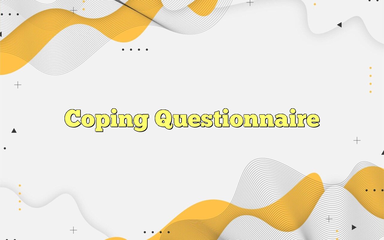 Coping Questionnaire