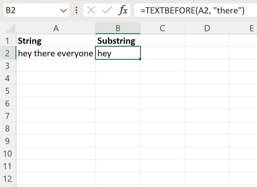 Excel get substring before specific text
