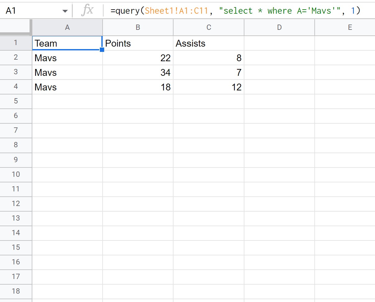 Google Sheets pull data from another sheet based on criteria