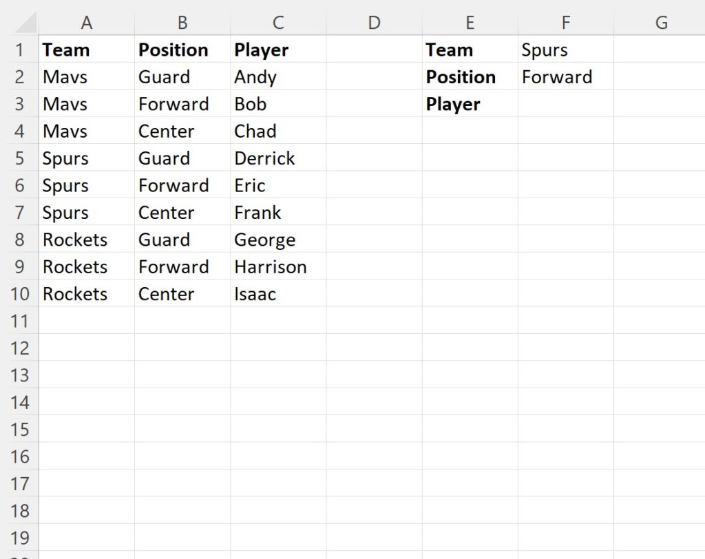vba index1