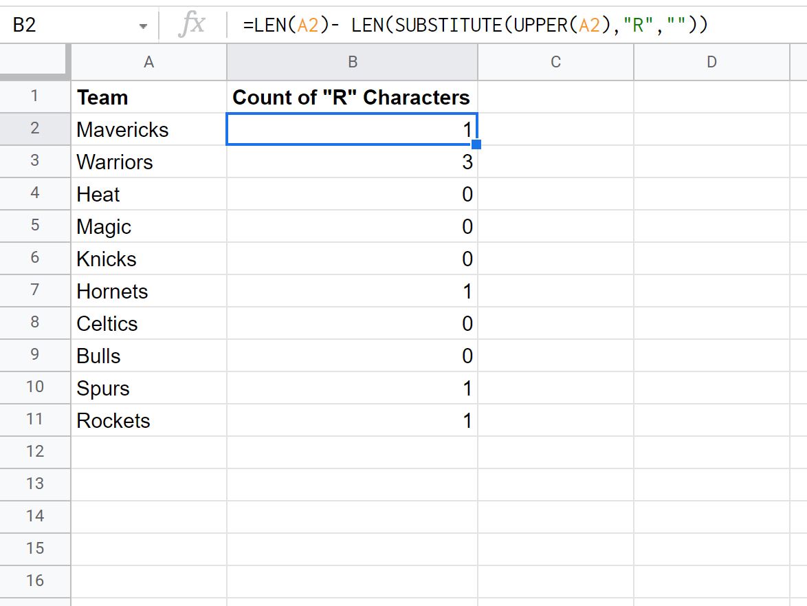 count specific characters in R