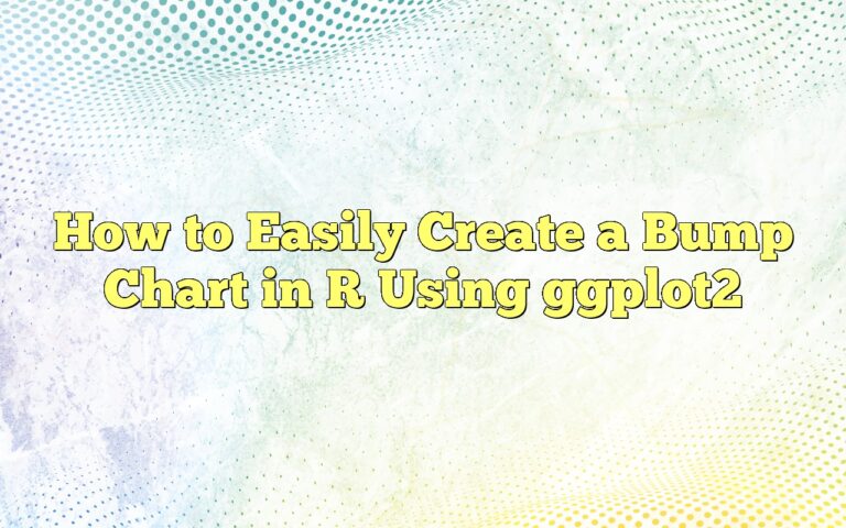 How To Easily Create A Bump Chart In R Using Ggplot2