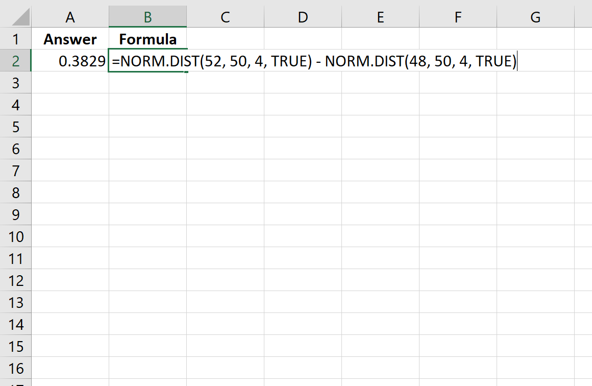 NormalCDF function in Excel