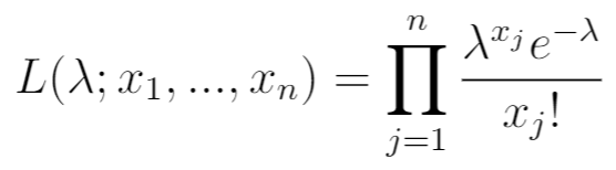 Likelihood function of Poisson distribution