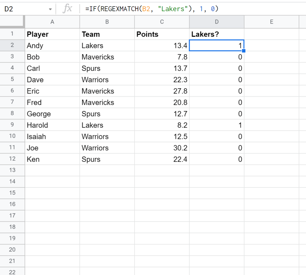How to Use the “If Contains” Formula in Google Sheets
