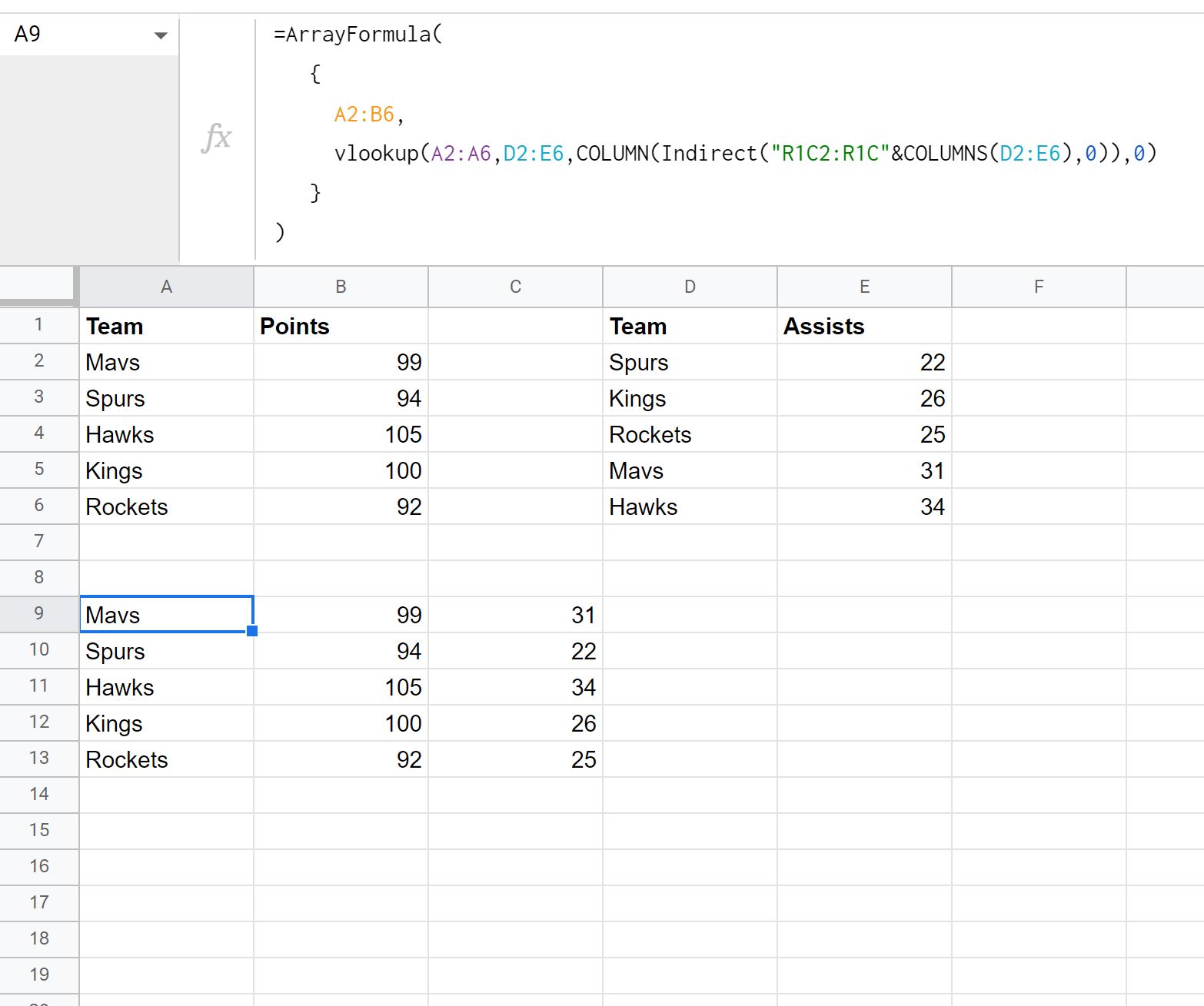 Google Sheets query join