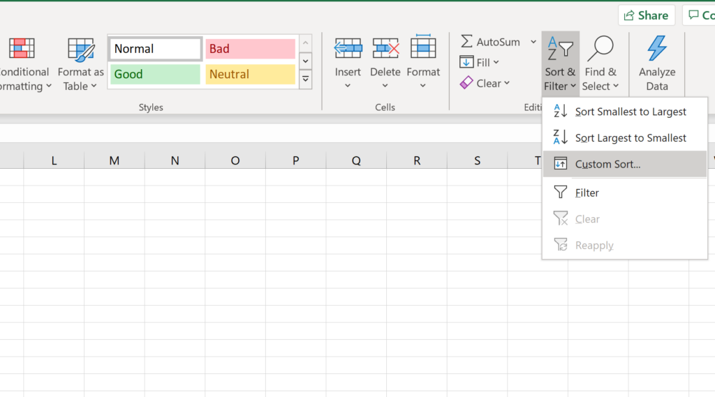 How to Sort by Multiple Columns in Excel?