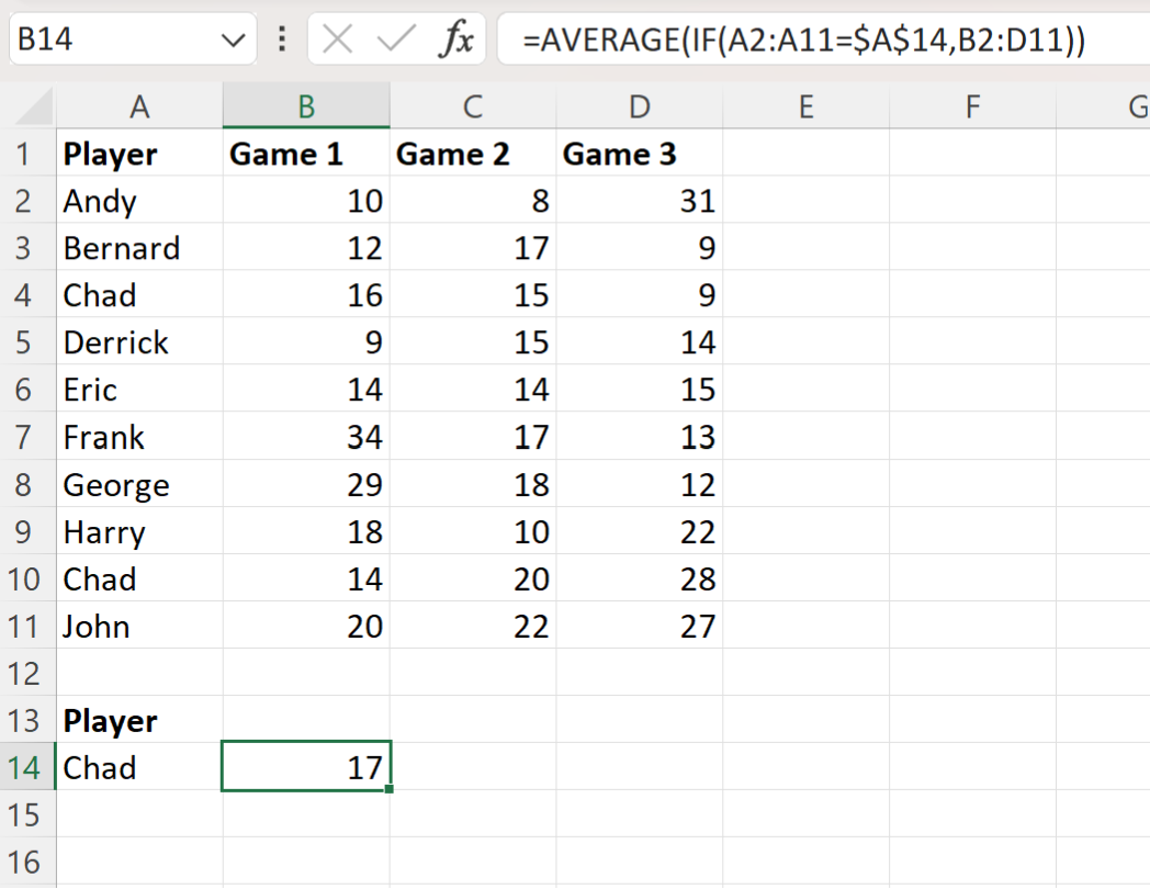 How To Take Average Of Multiple Rows In Excel