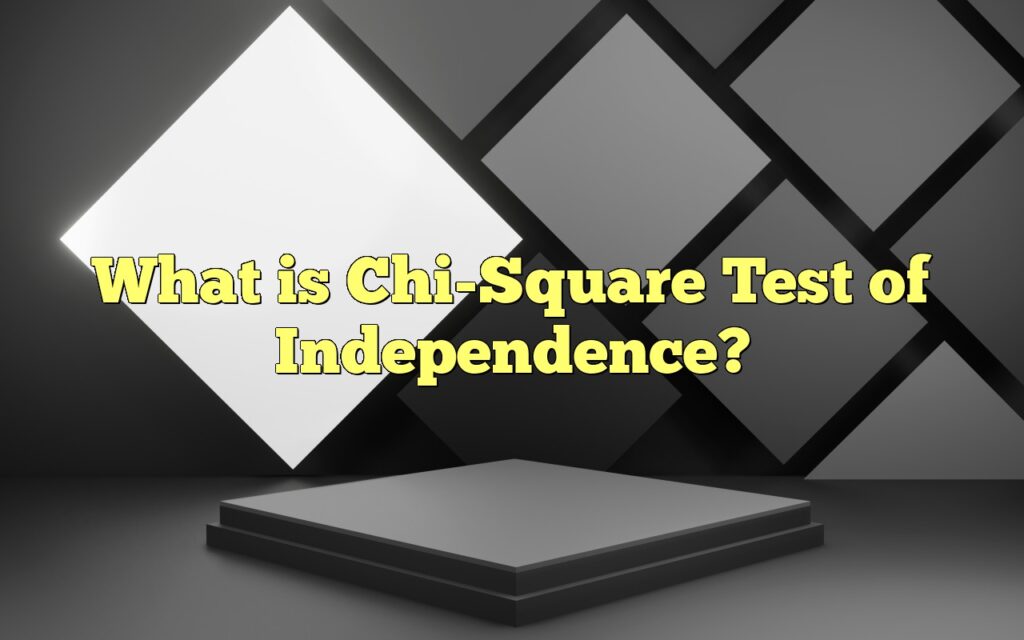 What is Chi-Square Test of Independence?