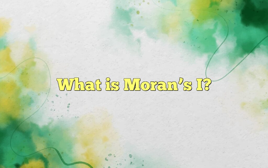 What is Moran’s I?