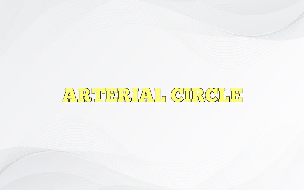 ARTERIAL CIRCLE