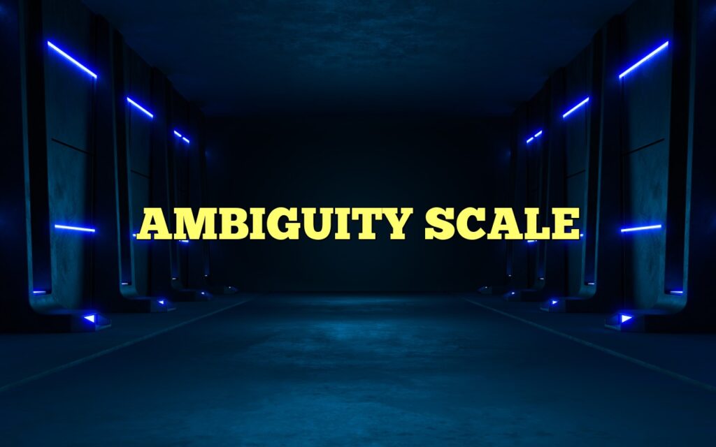 AMBIGUITY SCALE