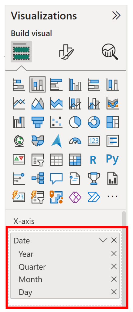 How do I add a week to the date hierarchy in Power BI? 2
