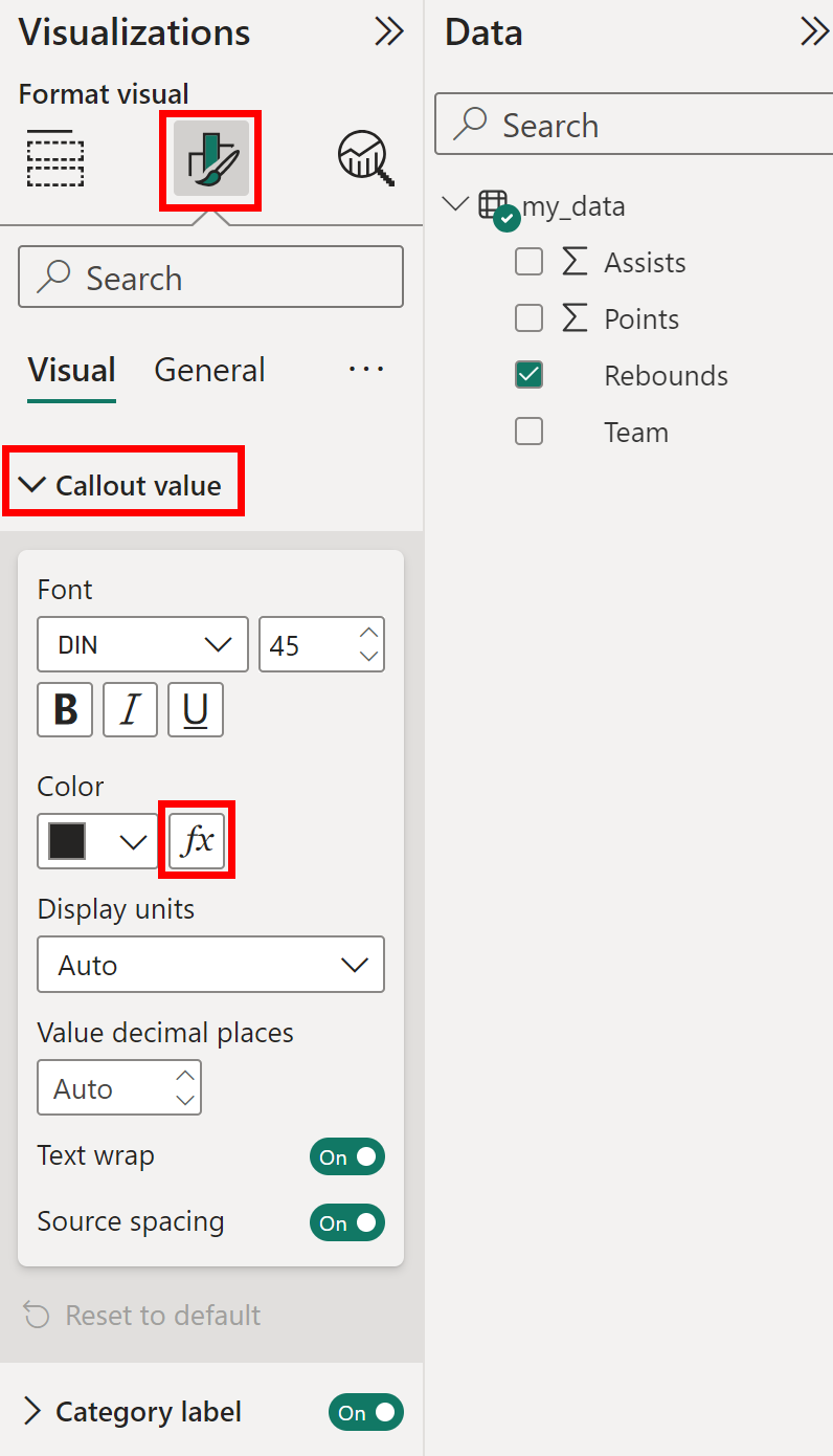 Power BI remove blank from card