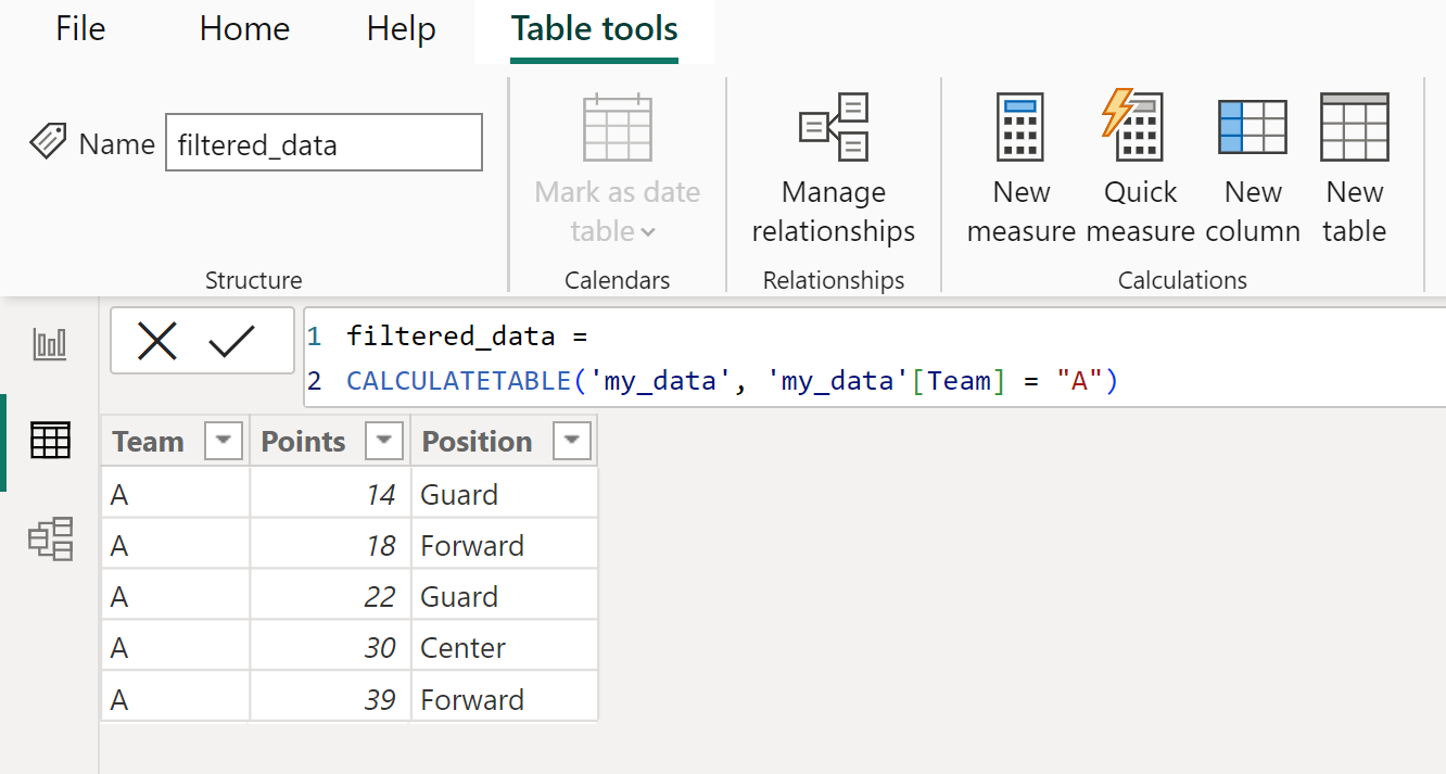 Power BI select rows based on condition
