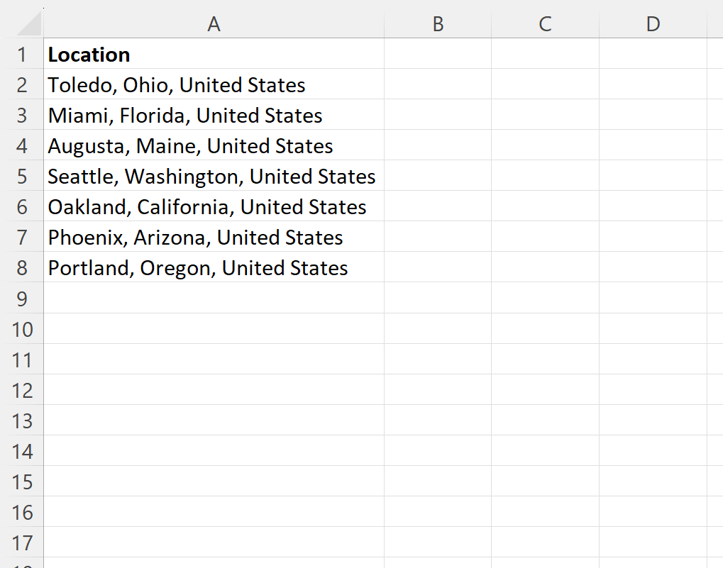 How can I extract text between two commas using Excel? 2