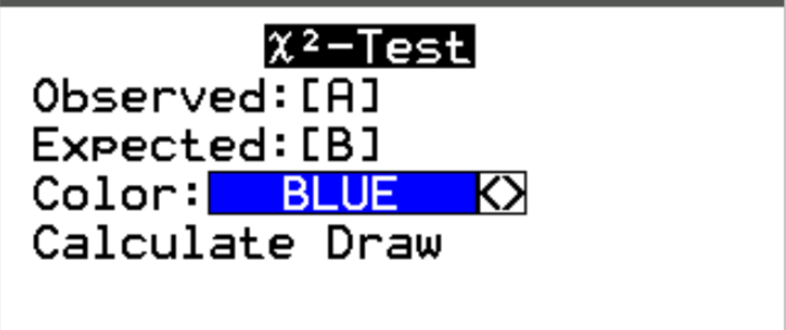chiindepti4 Chi-square test of independence example on TI-84 calculator