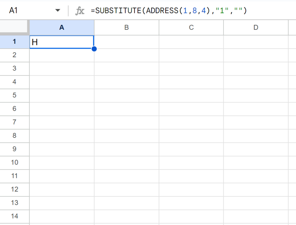 How can I get the column letter in Google Sheets? 2