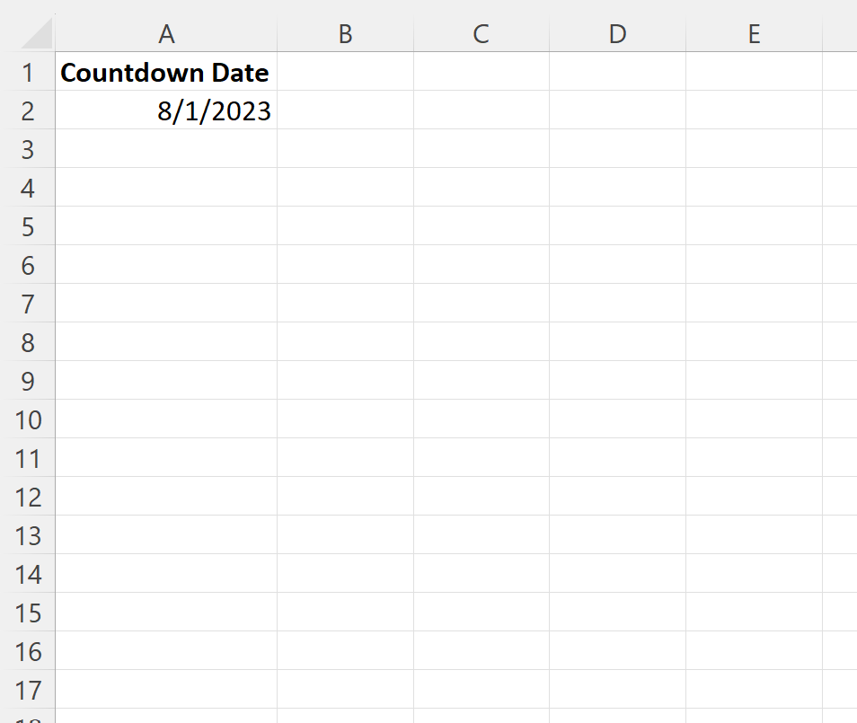 How Do I Create A Countdown Timer In Excel?