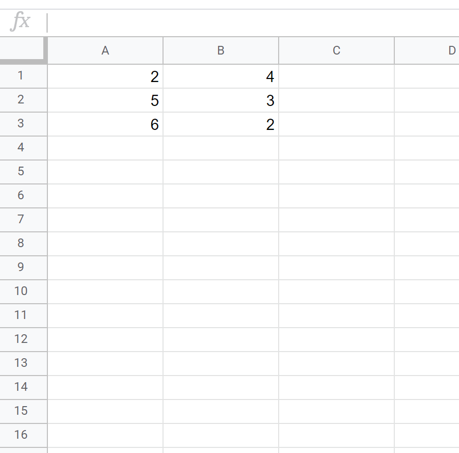 How can I easily calculate the dot product in Google Sheets? 2