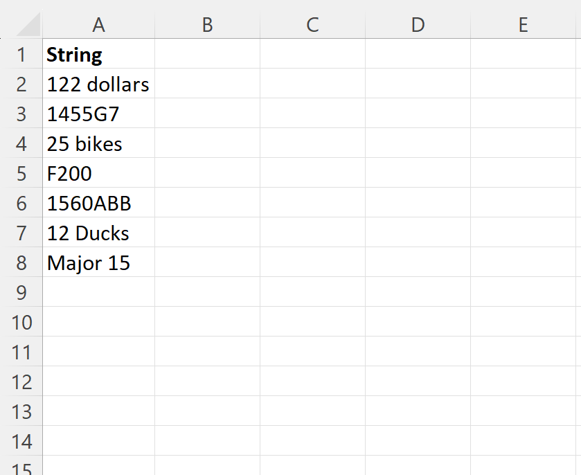 How can I extract numbers from a string using Excel? 2