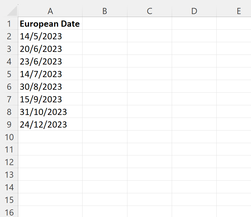How do I convert a date format from European to U.S. in Excel? 2