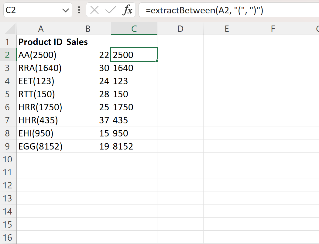 VBA extract text between two specific characters